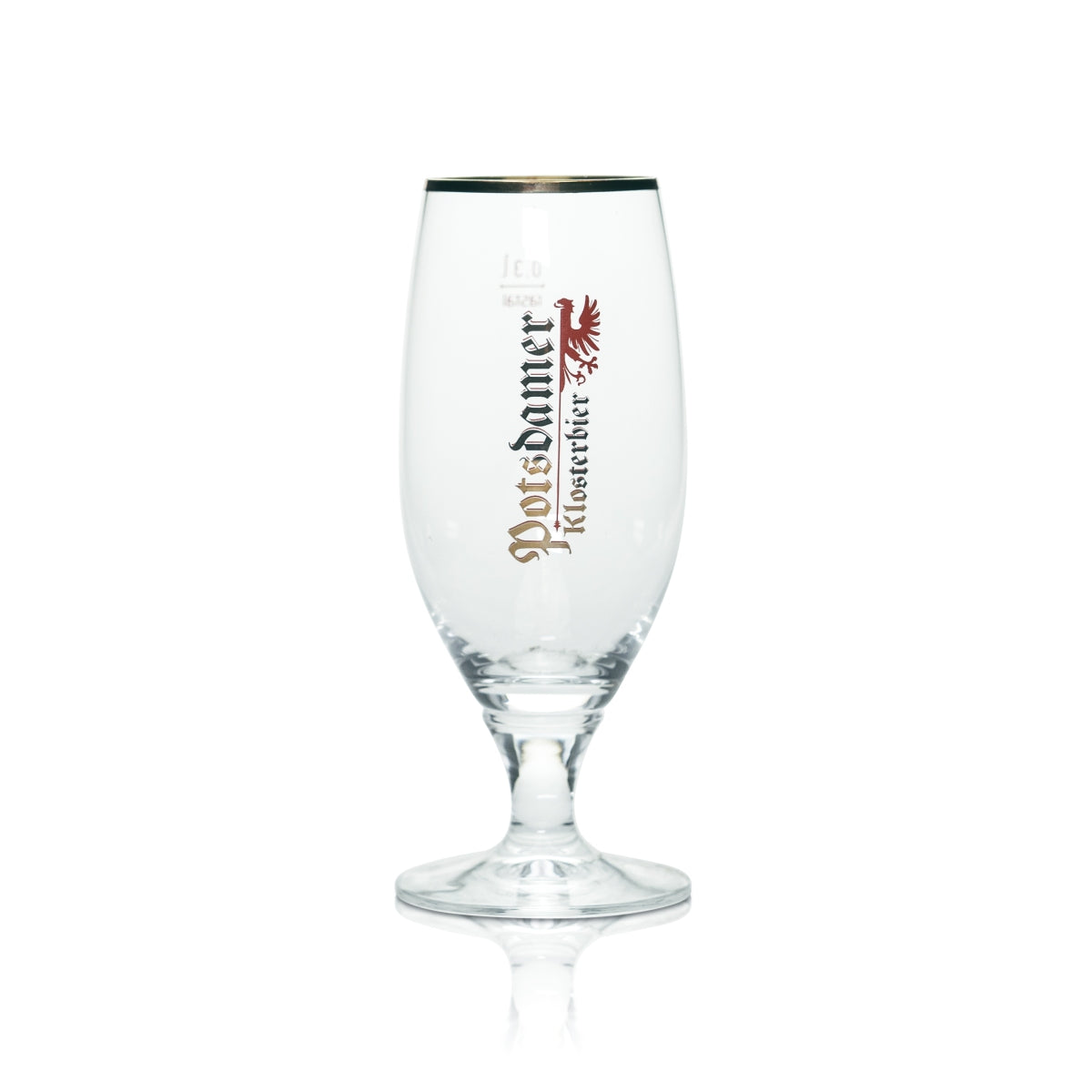 6 verres à bière Potsdamer Klosterbier 0,3 l, forme tulipe, bord doré, pour la restauration – Vue 2