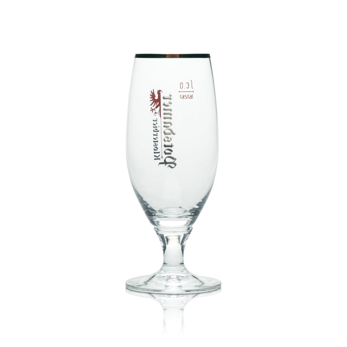 6 verres à bière Potsdamer Klosterbier 0,3 l, forme tulipe, bord doré, pour la restauration – Vue 3