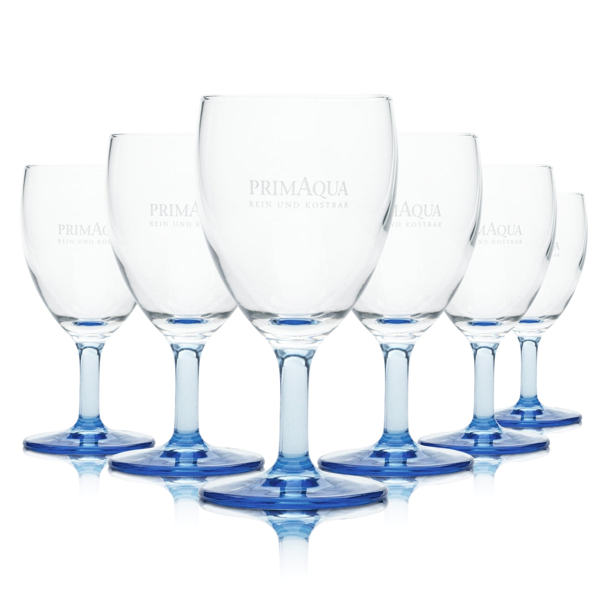 6x Prima Aqua Verre à pied 0,1 l Calice Tulipe Flûte Verres à soda minéraux rares