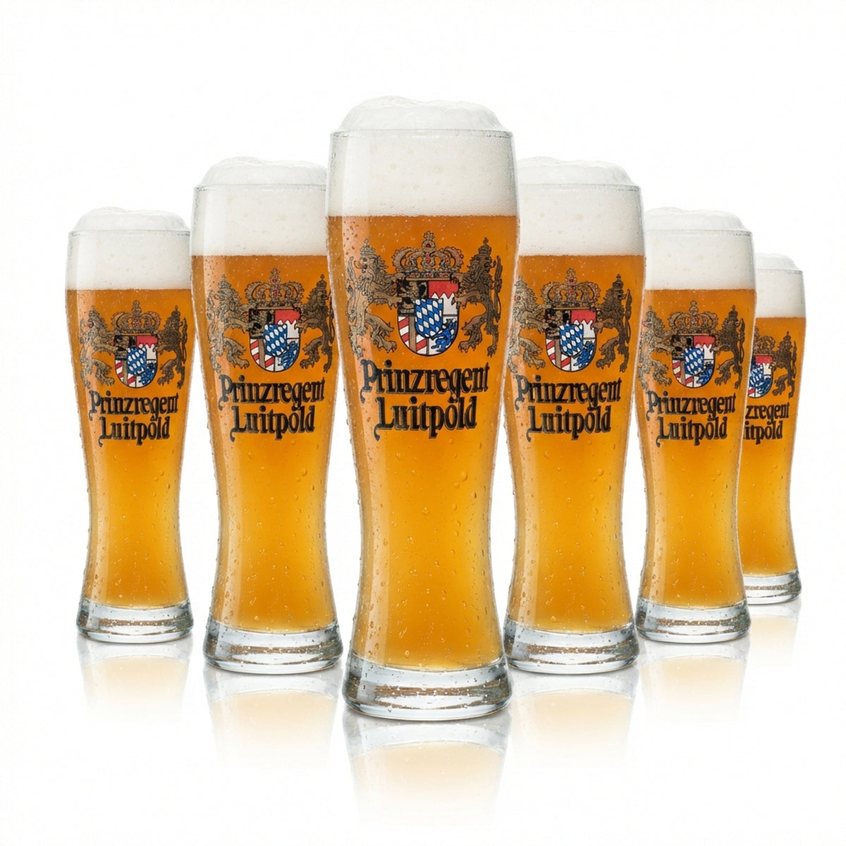 6 verres à bière Prinz Luitpold 0,3 l Verres à bière blanche Blé Levure Brasserie Bavière Bar