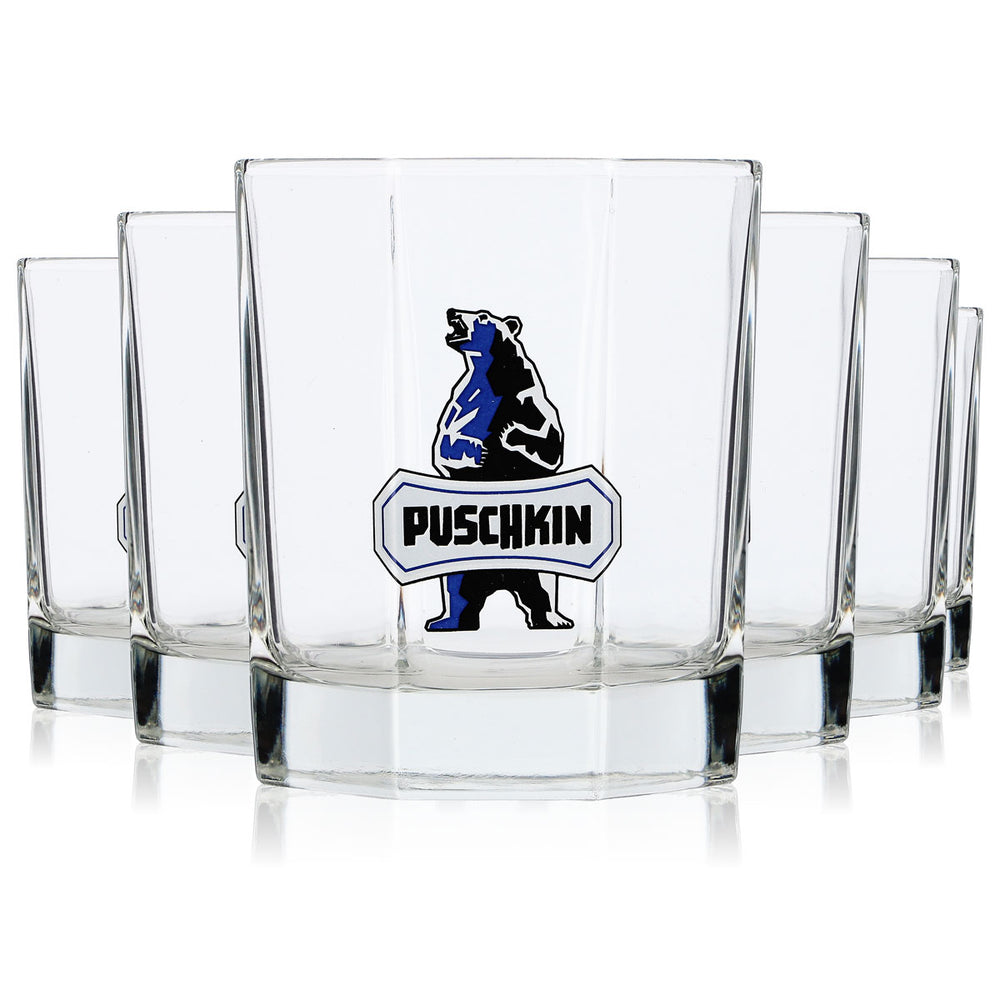 6 verres à vodka Puschkin, verres tumbler de 4 cl, verres à whisky Rastal, verres Old Fashioned (lot de 6)