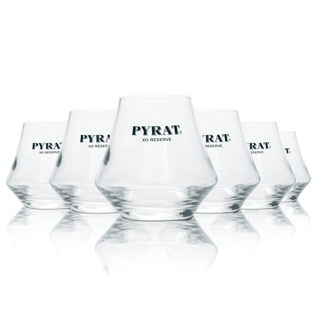 6 verres à dégustation Pyrat XO Reserve Rum 0,29 l, verres à long drink spéciaux