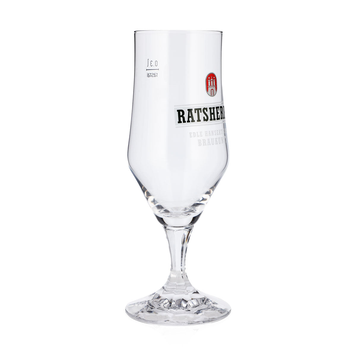 6 verres à bière « Ratsherrn » de 0,3 l, forme coupe, logo blanc, verre à bière Rastal, format pinte (lot de 6) – Vue 3