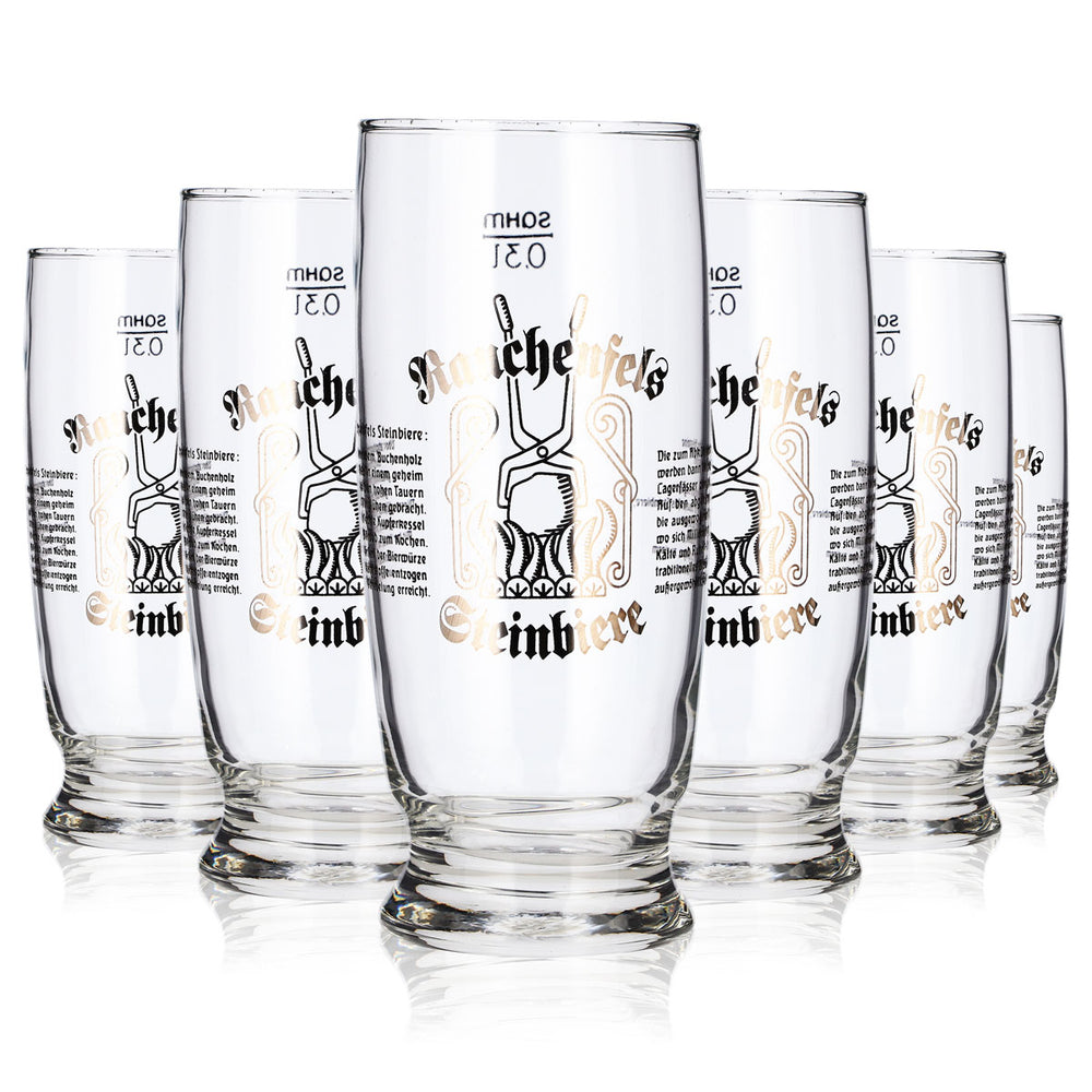 6 verres à bière Rauchenfels de 0,3 l, modèle « Sahm Main », verres à bière Willibecher
