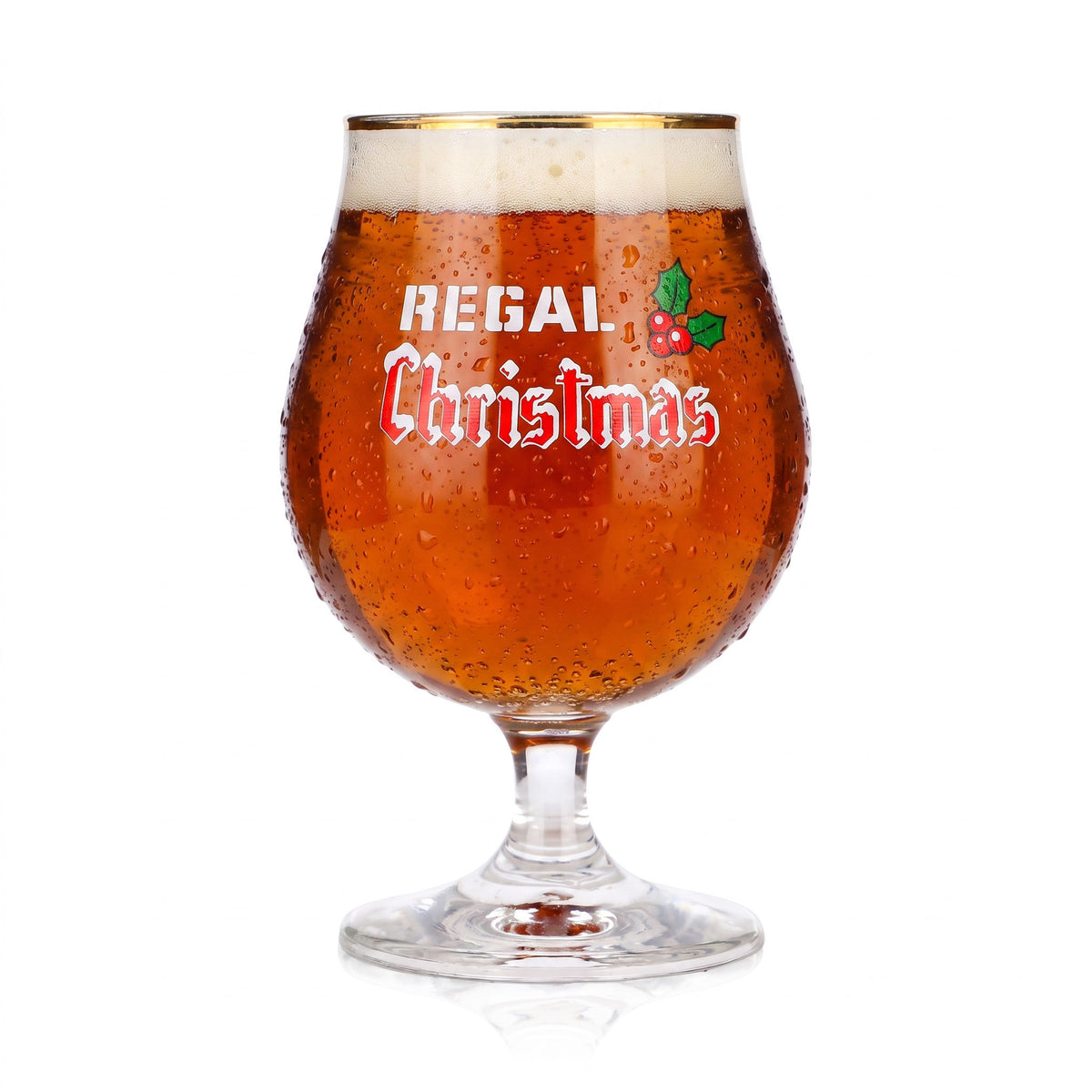 Lot de 6 verres à bière « Regal » 0,5 l, modèle « Christmas Pokal » à bord doré, marque Durobor (lot de 6) – Vue 2
