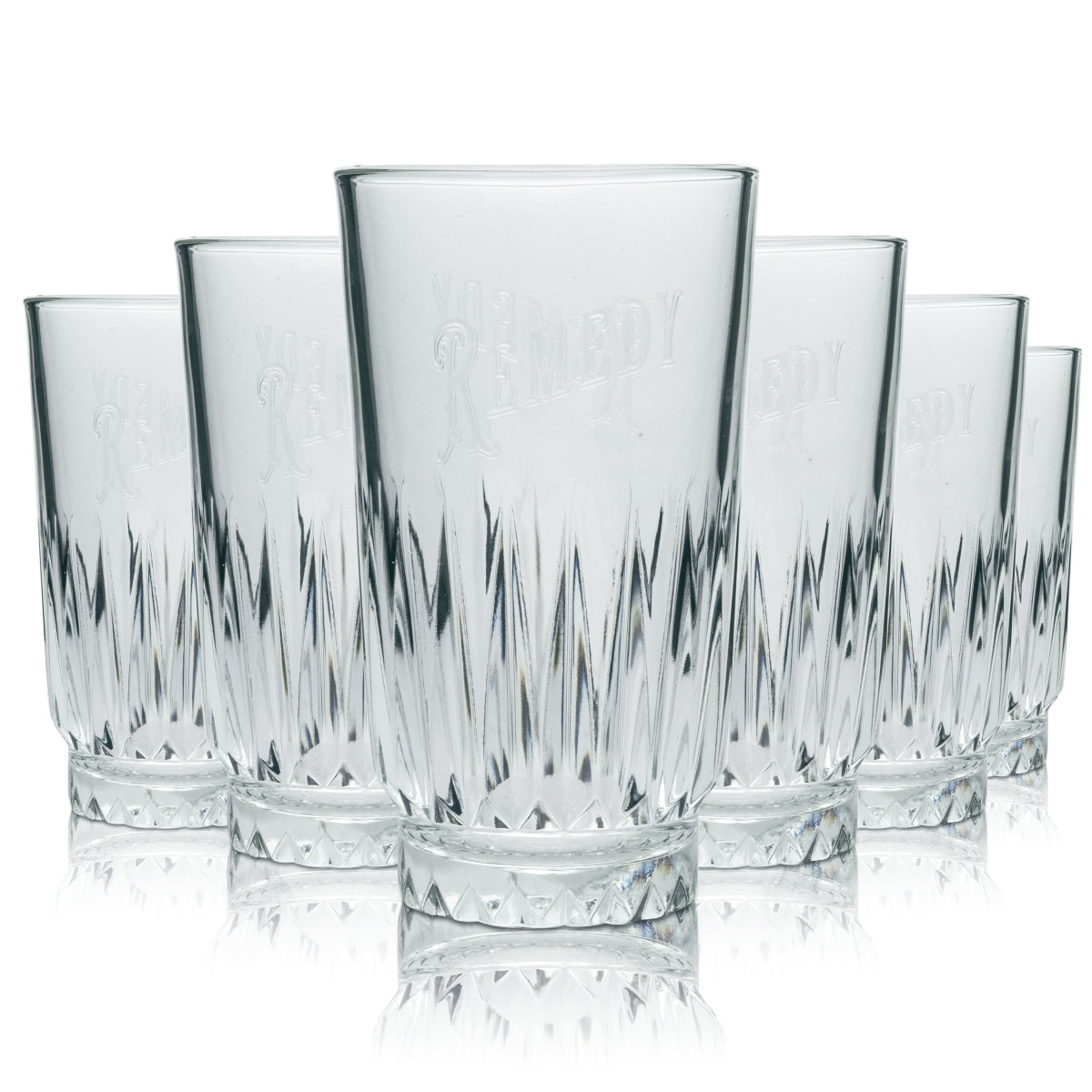 6 verres à long drink Remedy Rum 0,4 l, relief cocktail ananas