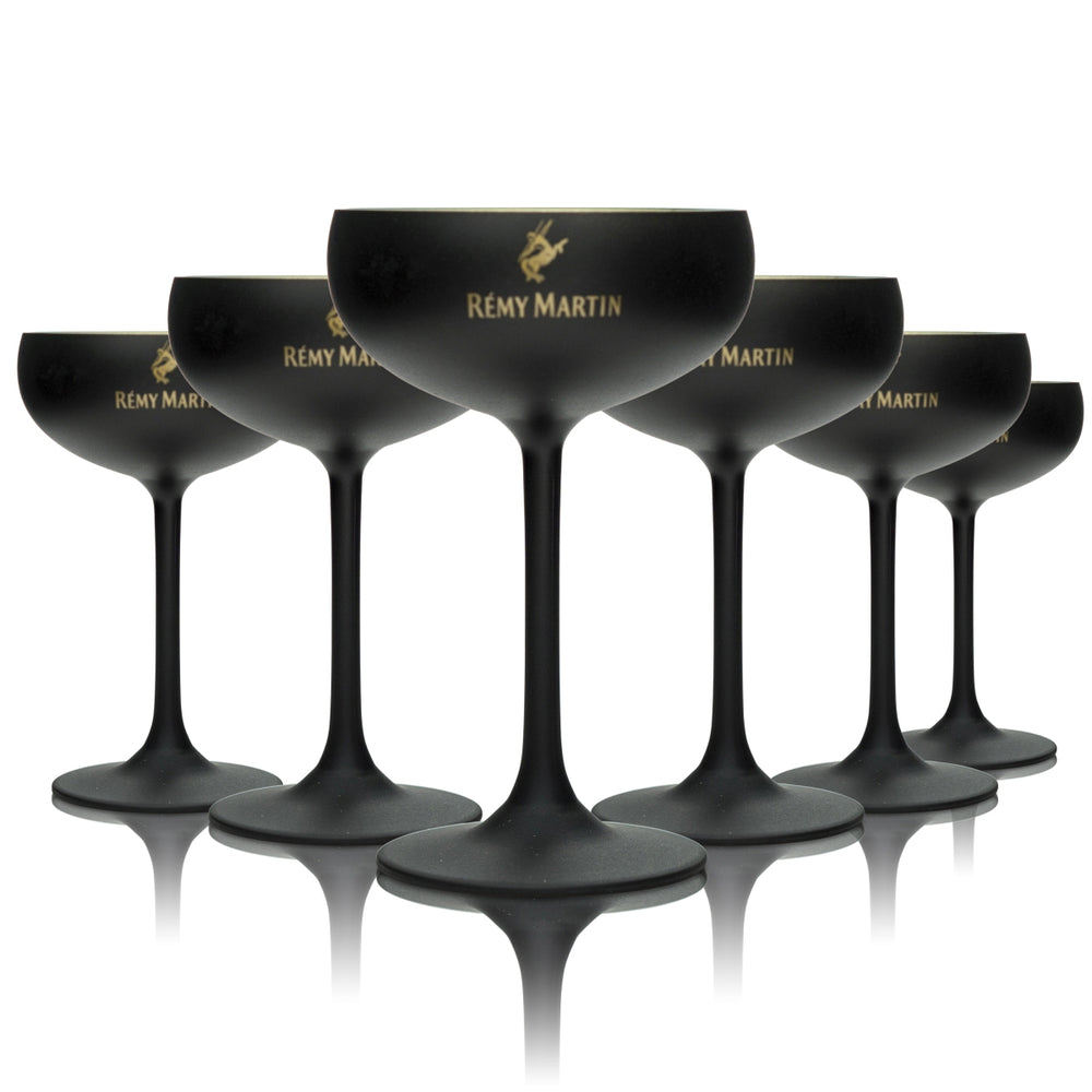 6x Verres à cognac Remy Martin Coupe à cocktail noir mat 0,1 l Verres à martini Coupette
