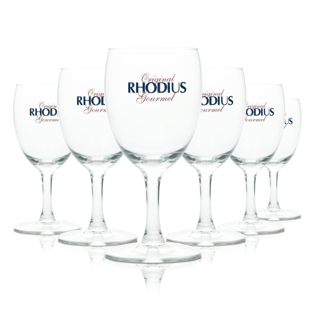 6x Rhodius Verre 0,19 l Gourmet Verres à pied Coupe Verres à eau minérale gazeuse