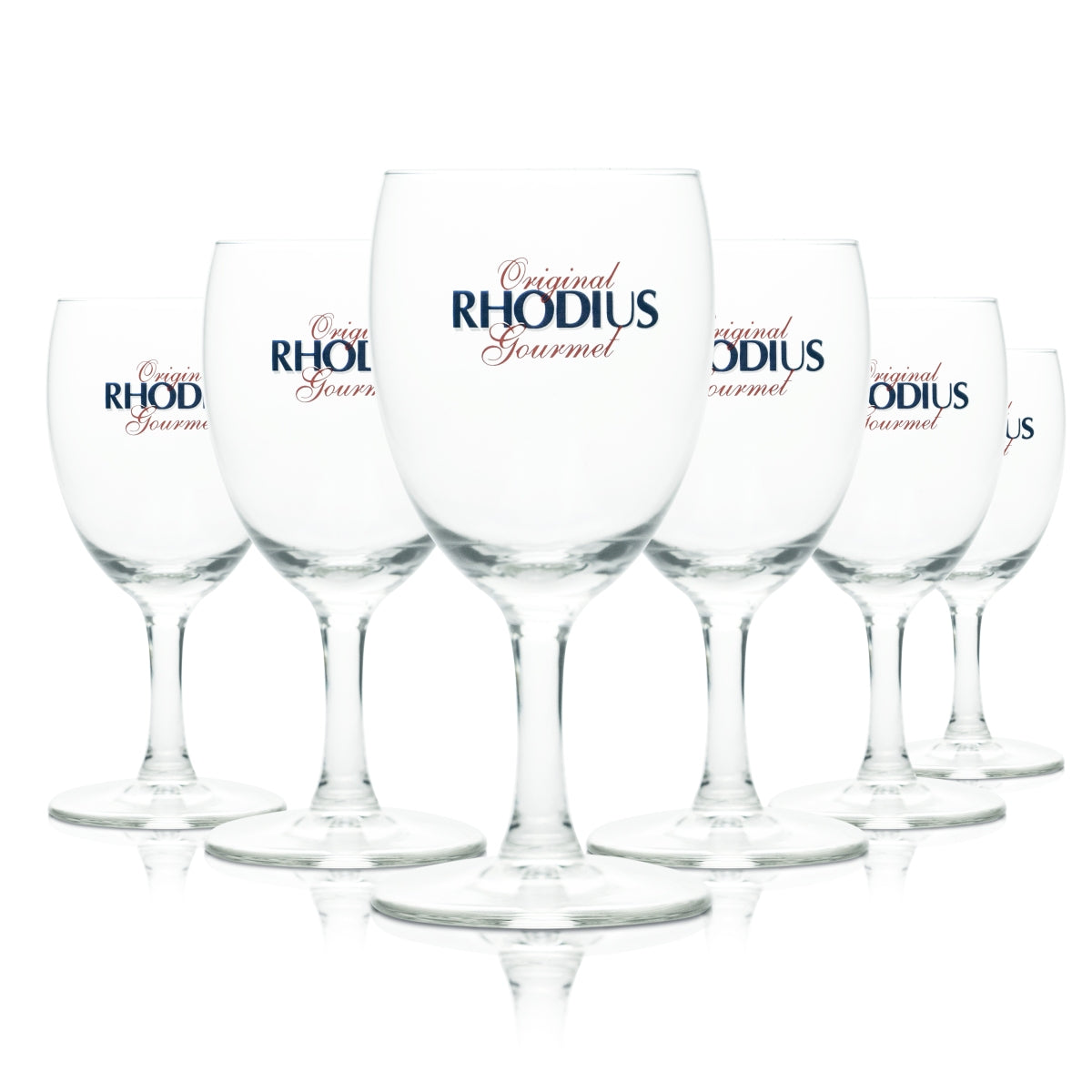 6x Rhodius Verre 0,19 l Gourmet Verres à pied Coupe Verres à eau minérale gazeuse