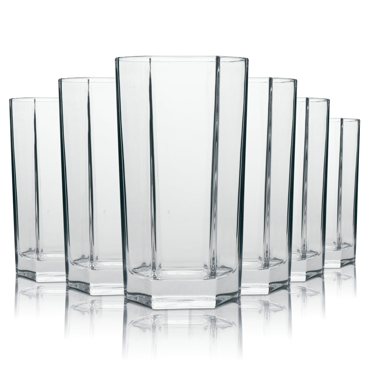 6 verres Roku 0,3 l Hexagon Contour Longdrink Highball Cocktail Gin Tonic