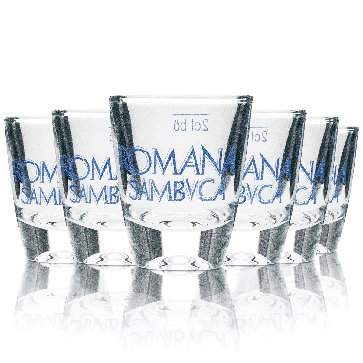 6x Verre à shot Romana Sambuca 2 cl