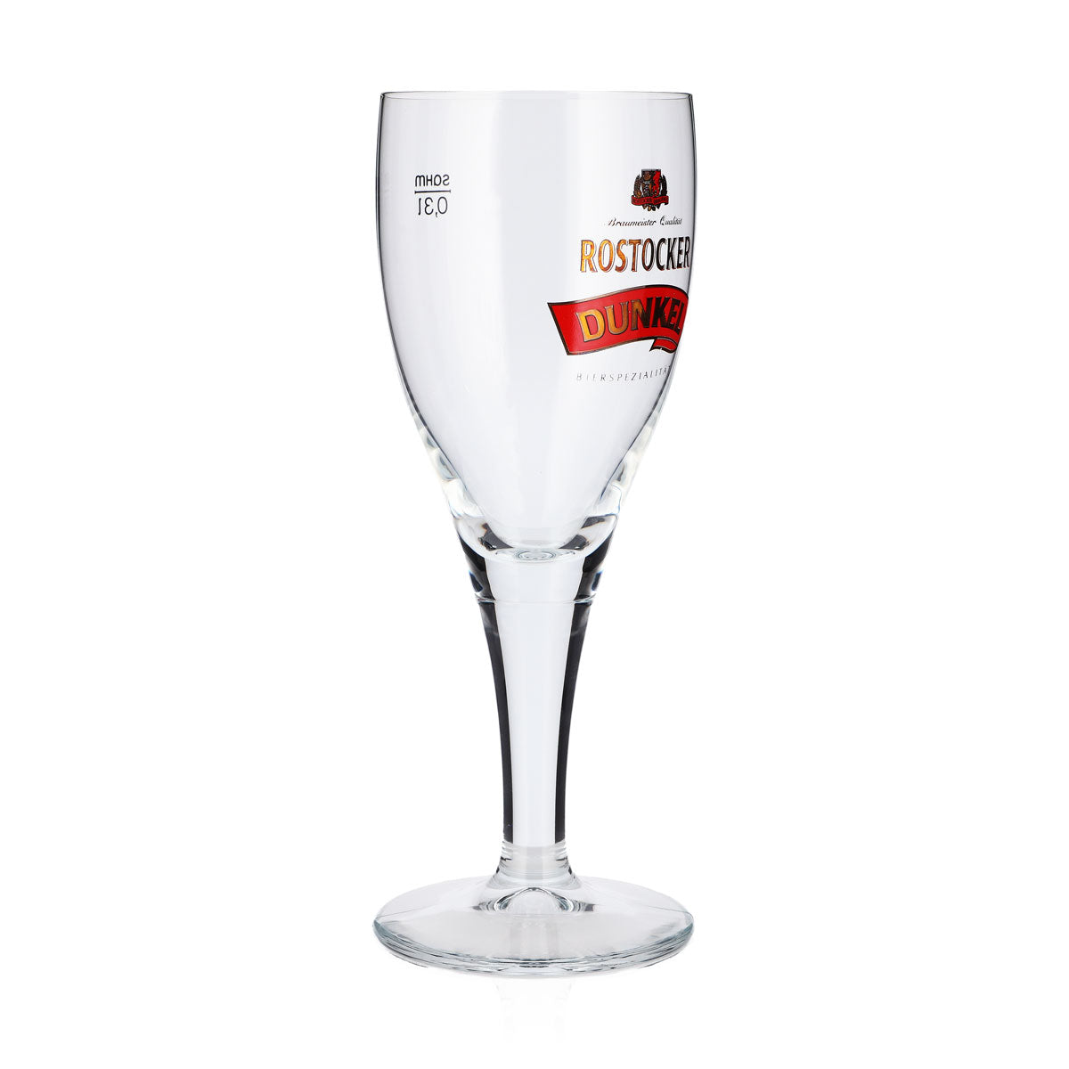 Lot de 6 verres à bière de Rostock, 0,3 l, forme de coupe, couleur foncée, logo rouge « Sahm » – Vue 3