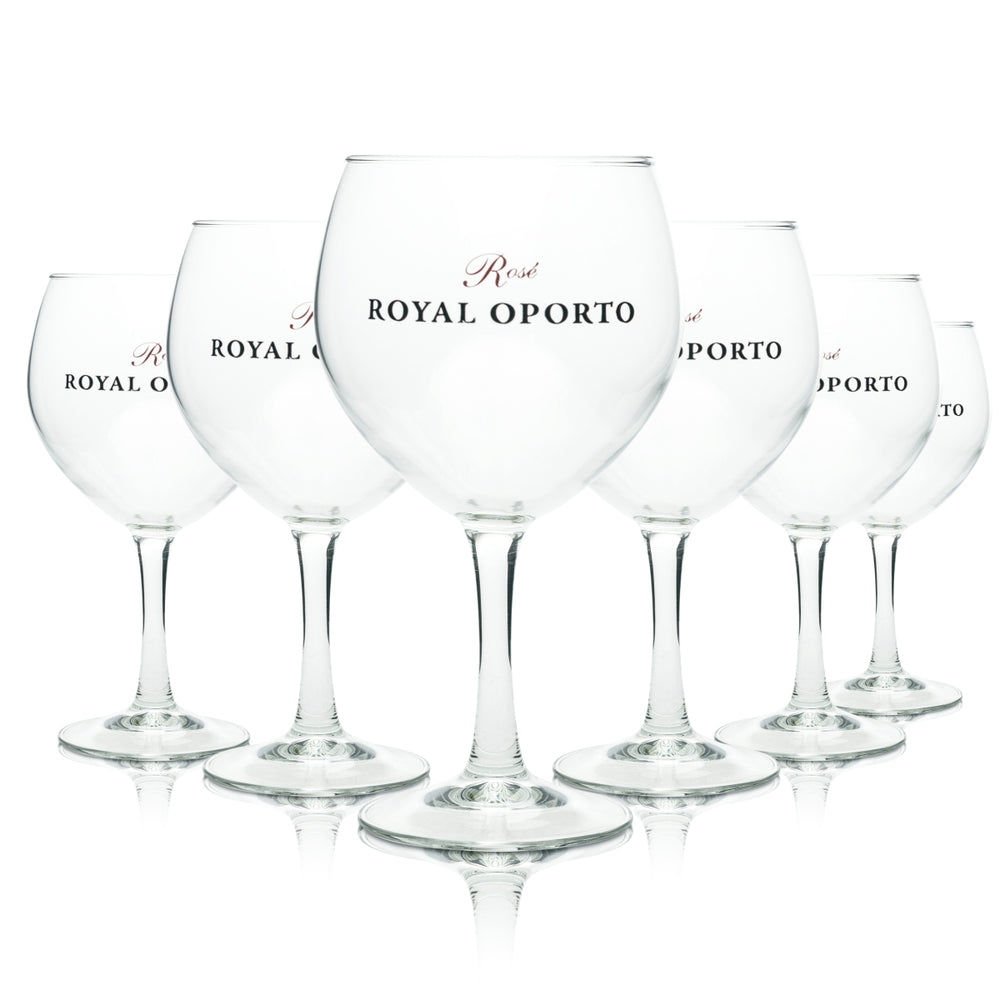 6 verres à porto Royal Oporto 0,62 l, verres ballons à vin rosé, vin de dessert, vin de xérès, bar