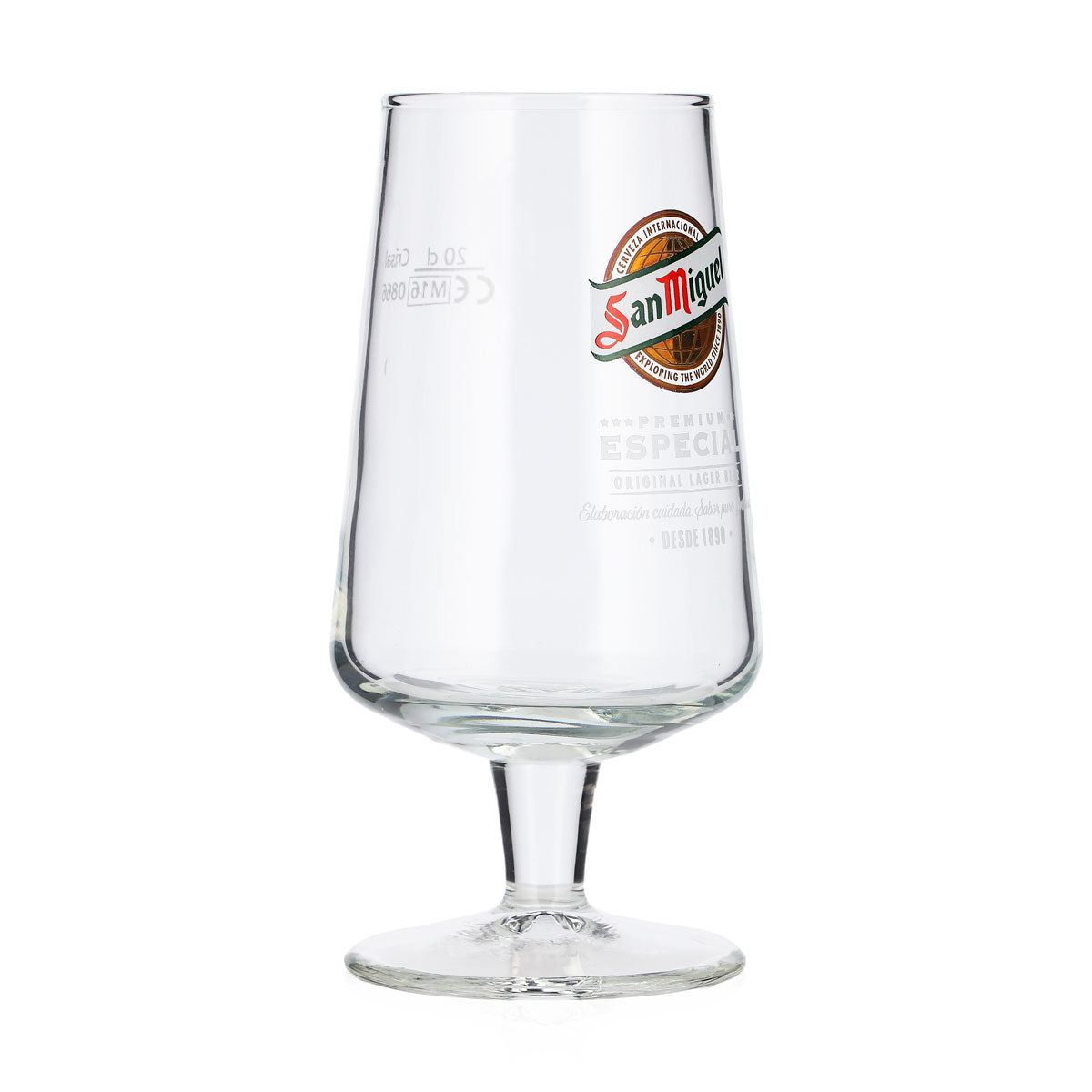 6 verres à bière San Miguel 20 cl, modèle « Tulipe », gamme Premium Especial, marque Crisal – Vue 3