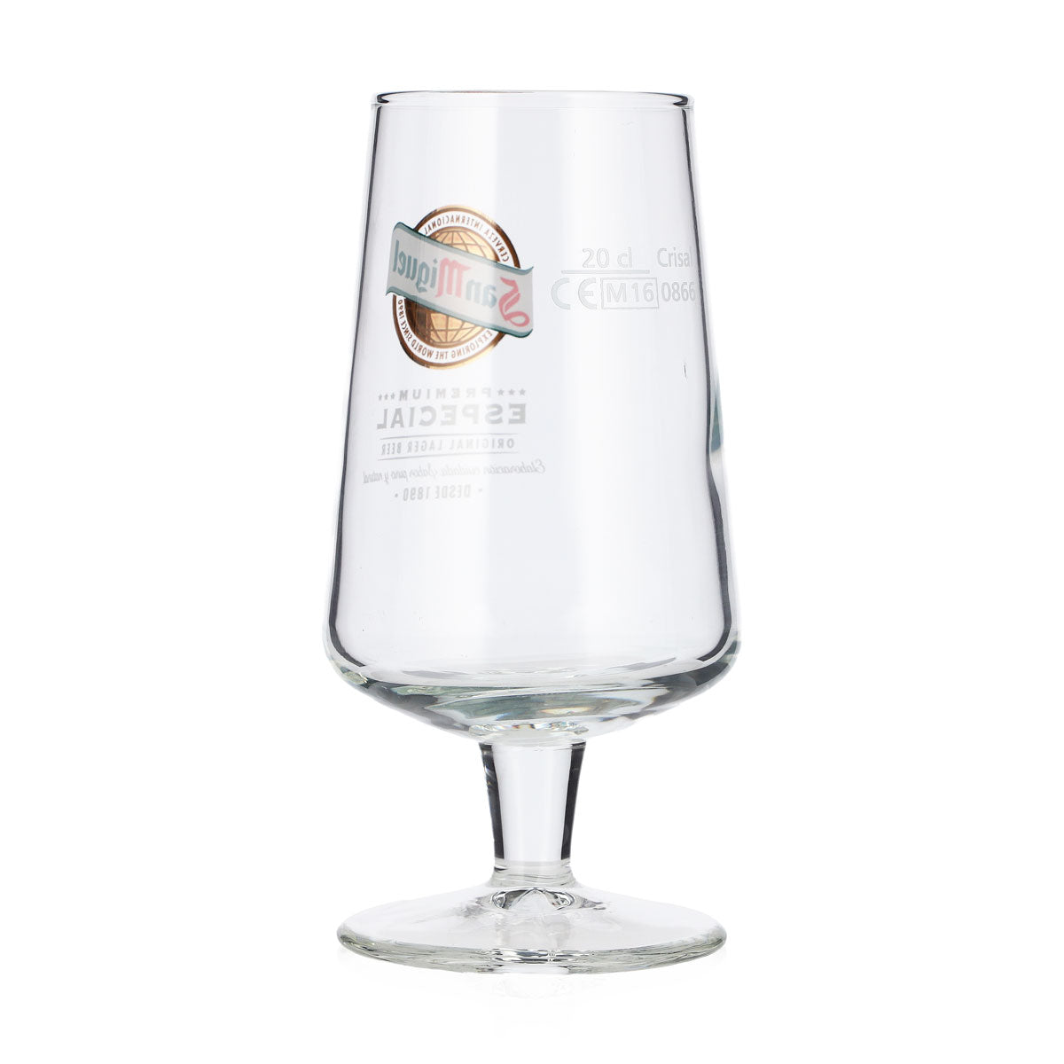 6 verres à bière San Miguel 20 cl, modèle « Tulipe », gamme Premium Especial, marque Crisal – Vue 4