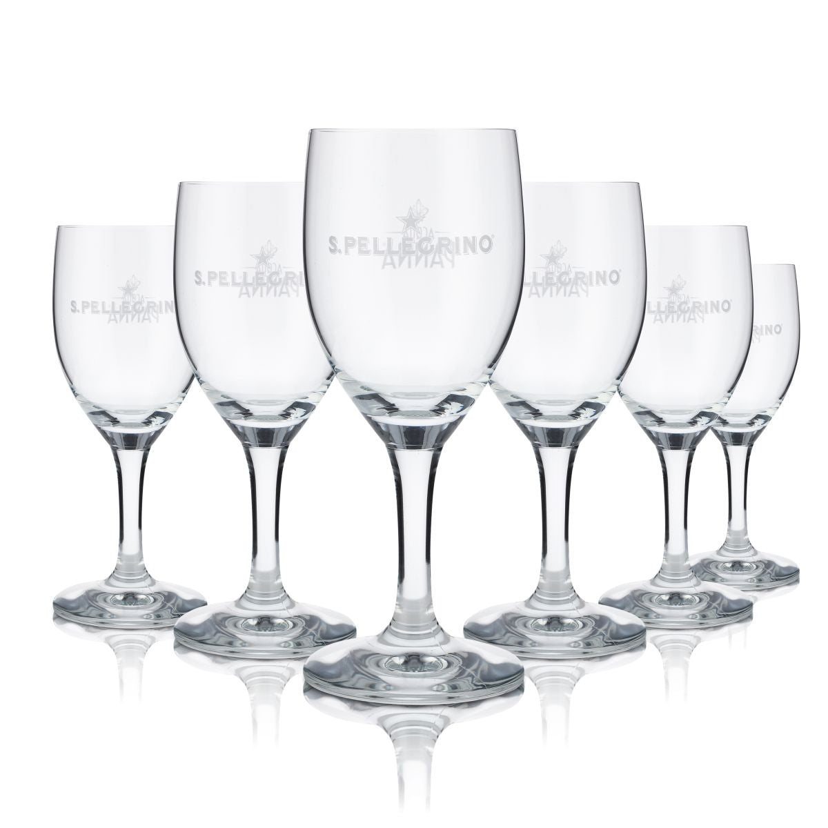 6x verre San Pellegrino 0,21l calice set de verres à eau minérale pétillante Acqua Panna