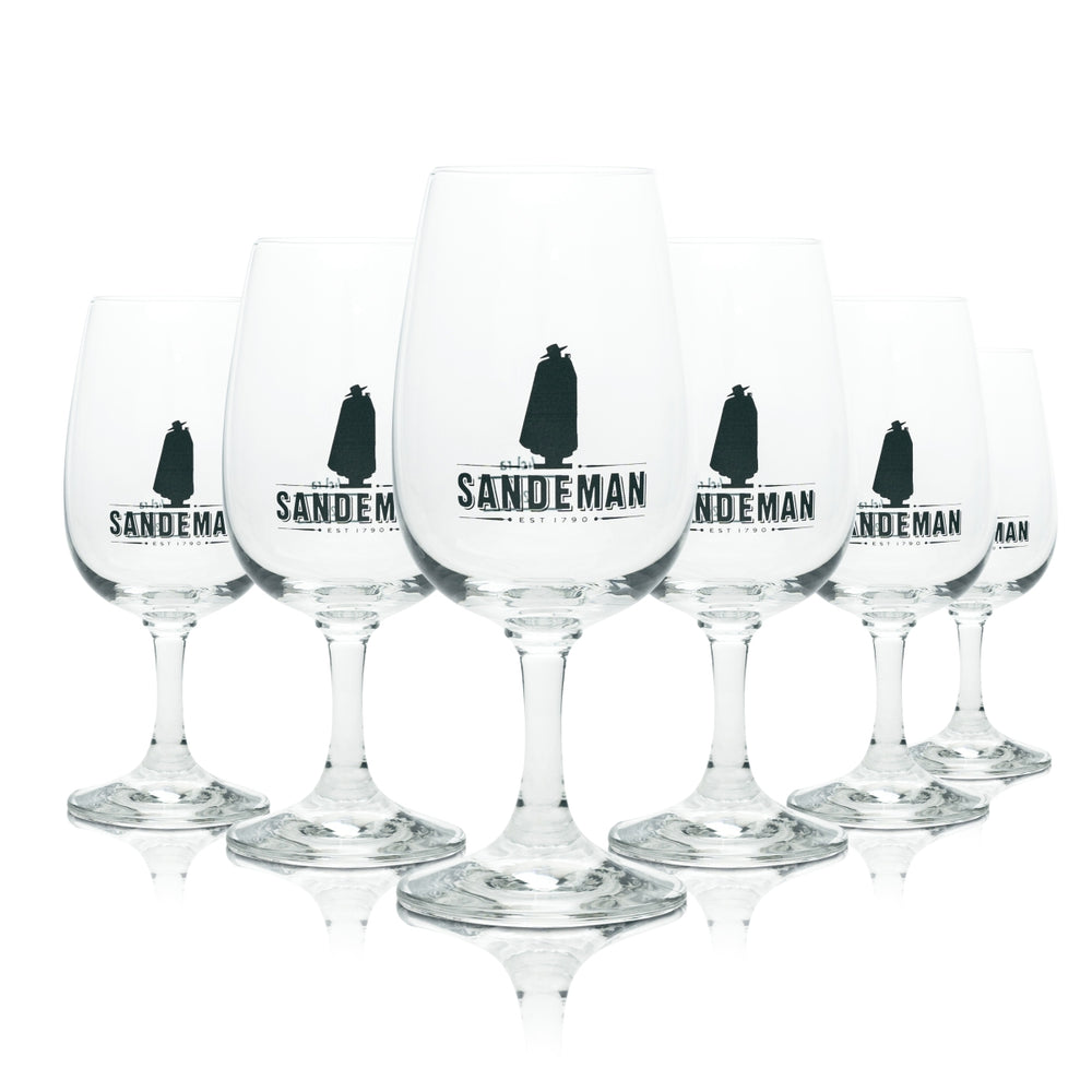 6 verres à dégustation Sandeman Sherry Portwein Logo 200 ml Sommelier Nosing