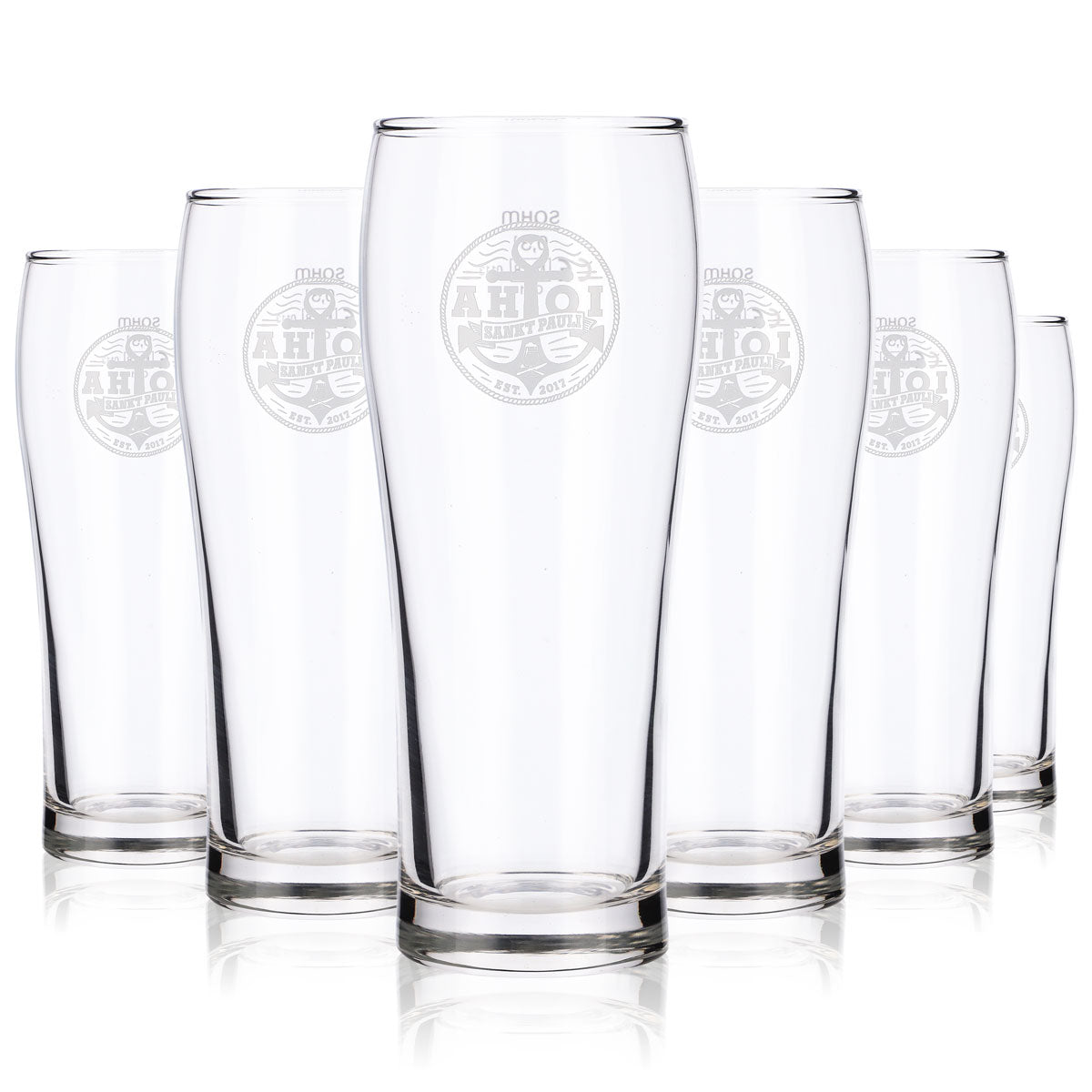 6 verres à bière Sankt Pauli 0,3 l Ahoi Willibecher Set de verres Reeperbahn Kiez Kneipe – Vue 2
