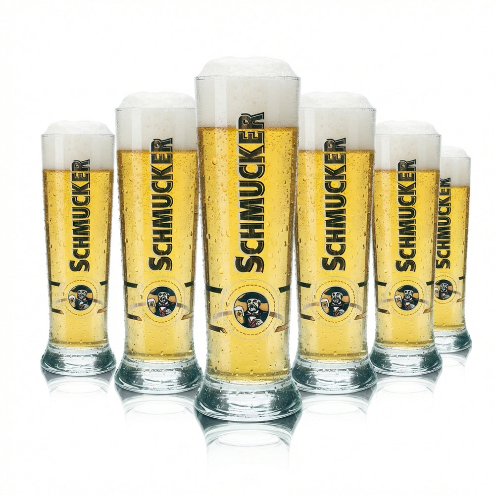 6 verres à bière décoratifs 0,5 l, forme tulipe, style chope, pour bars et cafés, bière blonde ou brune