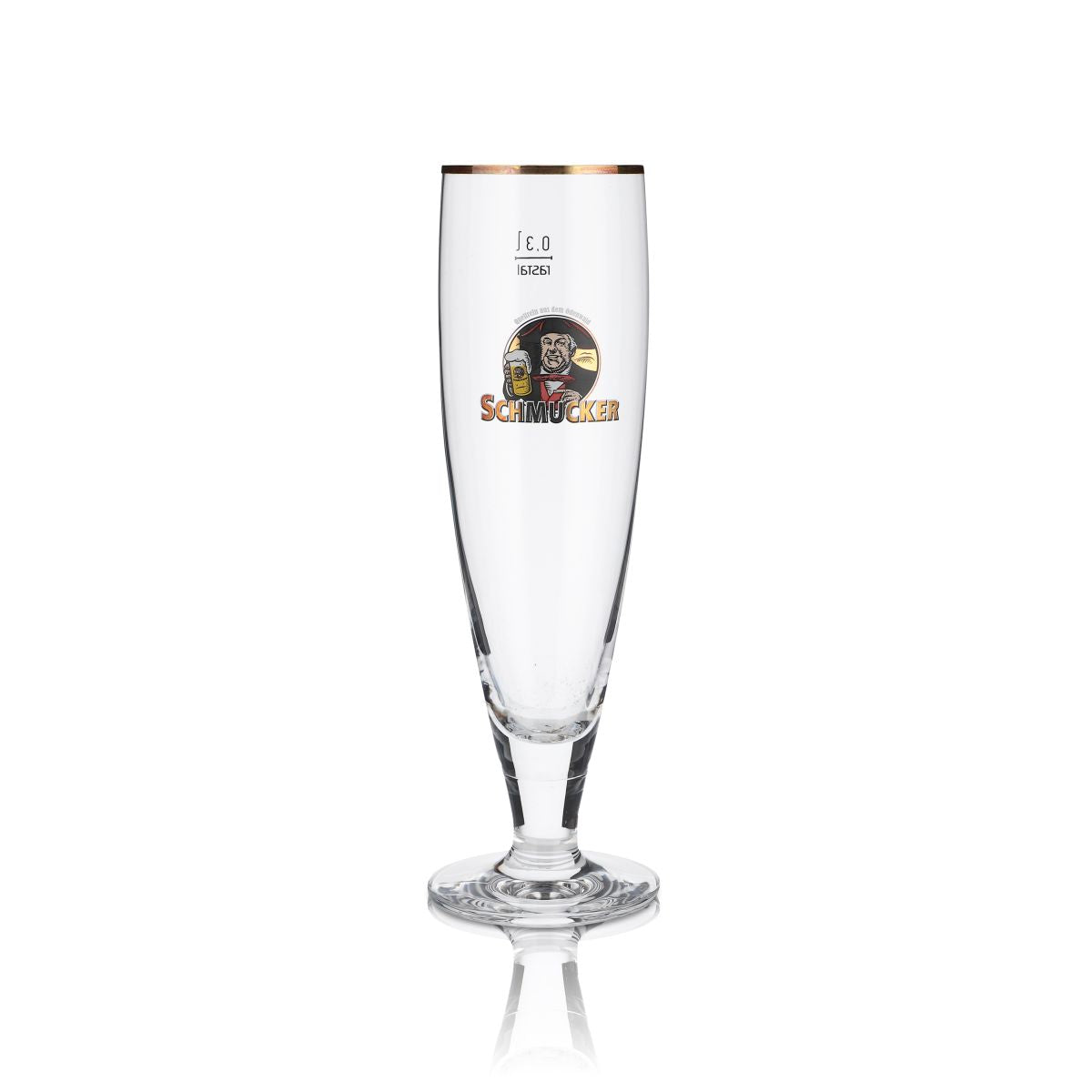 6 verres décoratifs 0,3 l tulipe bord doré, set de verres à bière, brasserie Odenwald – Vue 2