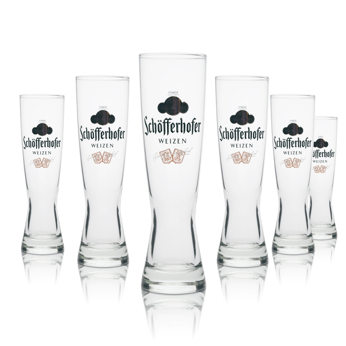6 verres à bière blanche Schöfferhofer 0,3 l Hefe Kristall Weizen, calibrés, pour la restauration