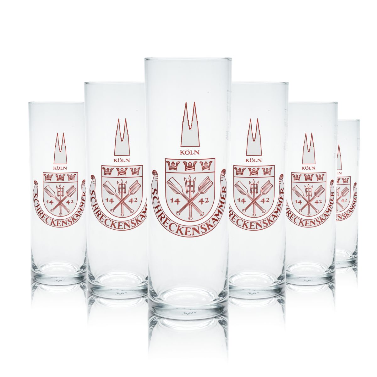 6x Schreckenskammer Verre 0,2 l Verre à Kölsch Verre à Altbier Set de verres Rare