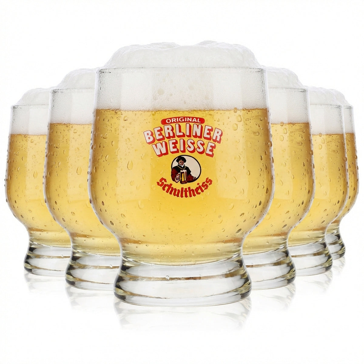 6 verres à bière Schultheiss 0,3 l « Berliner Weisse »