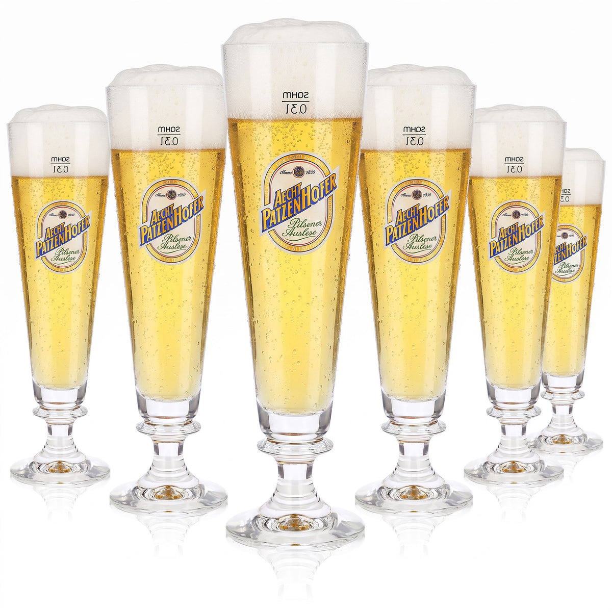 6 verres à bière Schultheiss de 0,3 l, modèle « Sahm Pescara » (lot de 6)