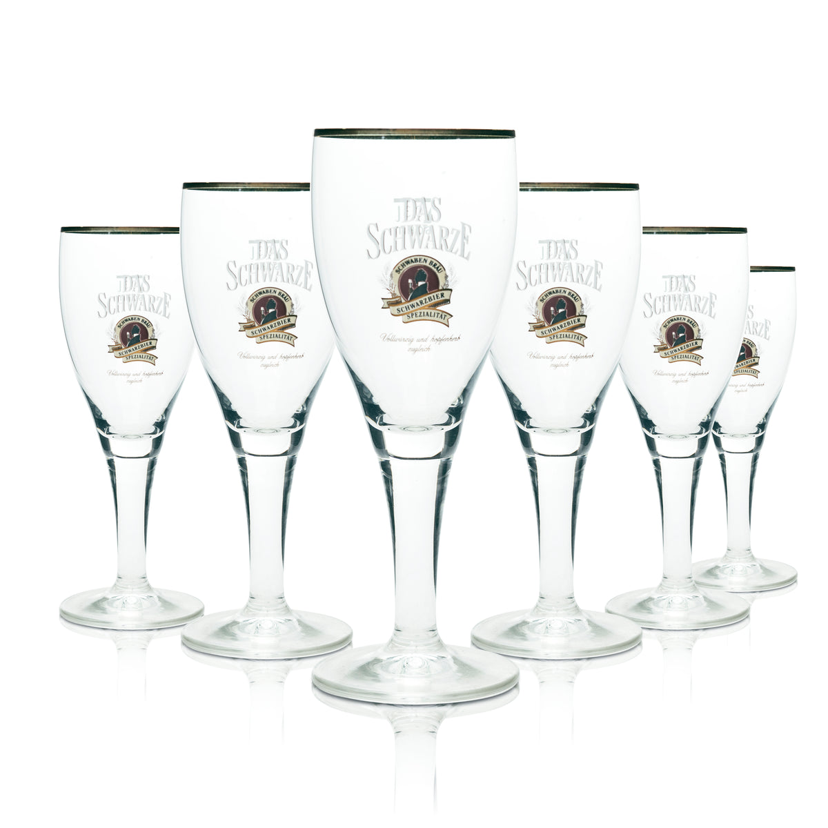 6 verres à bière Schwaben Bräu 0,3 l « Das Schwarze » verres tulipe brasserie Beer – Vue 4