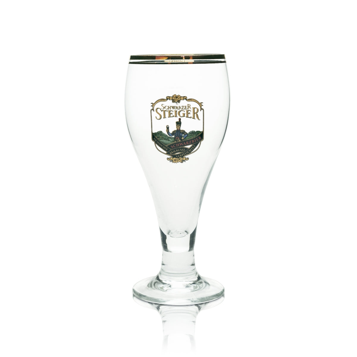 6x verre à bière Schwarzer Steiger, bière noire, 0,3 l, bord doré, double logo doré Ritzenhoff – Vue 2