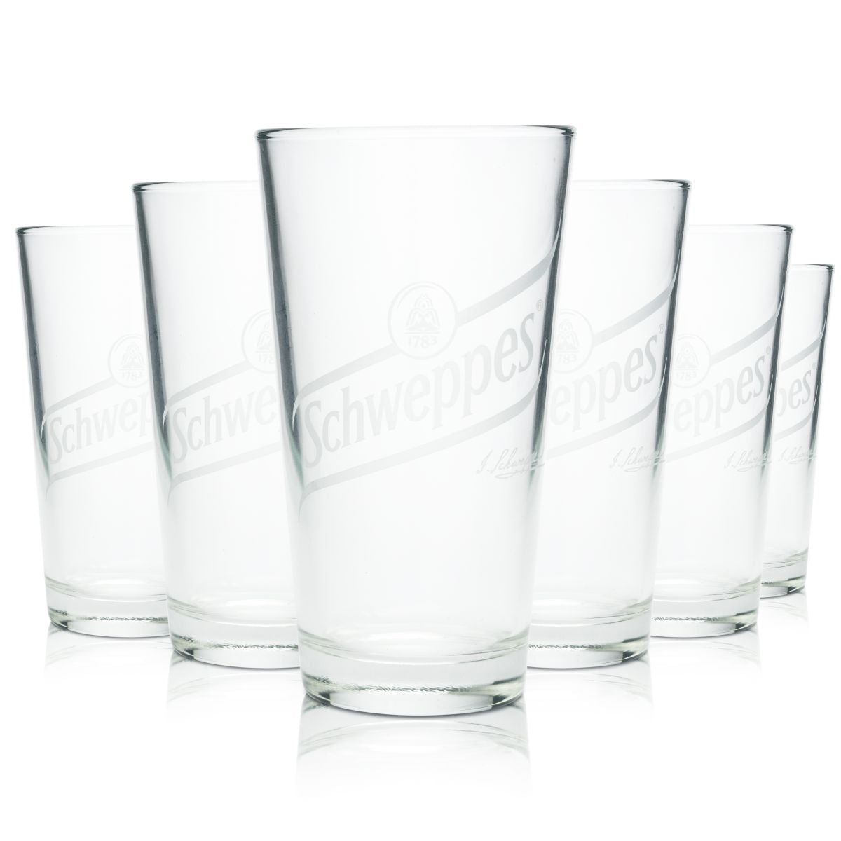 6 verres Schweppes 0,3 l Verres Willibecher en forme de V Boissons gazeuses Long drink