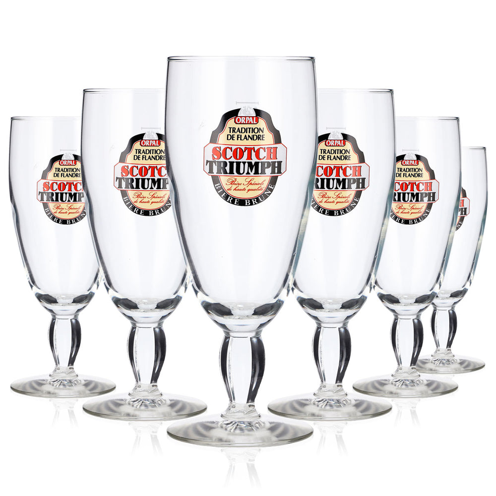 Lot de 6 verres à bière Scotch Triumph de 0,25 l en forme de coupe
