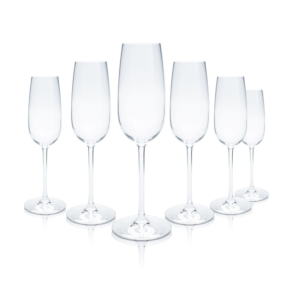 6x Flûte à champagne Flûte à champagne 0,22l Prosecco Flûte à champagne Verre à pied Set de verres