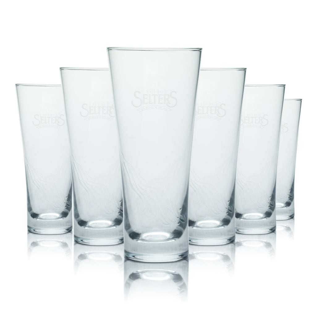 6x verres Selters 0,2 l Verres à boire Eau minérale Soda Spritz Vin mousseux Chêne