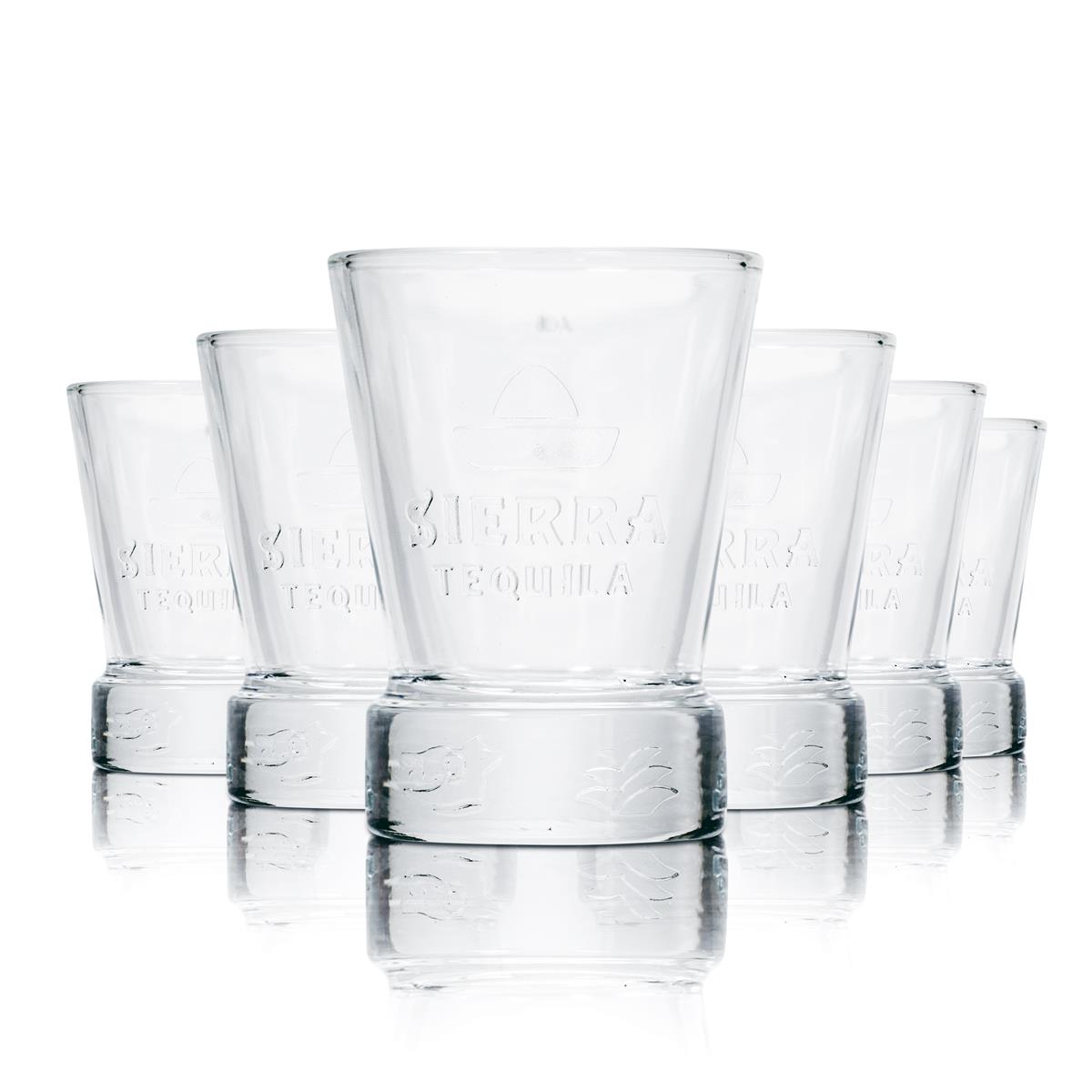 6 verres à shot Sierra Tequila avec relief