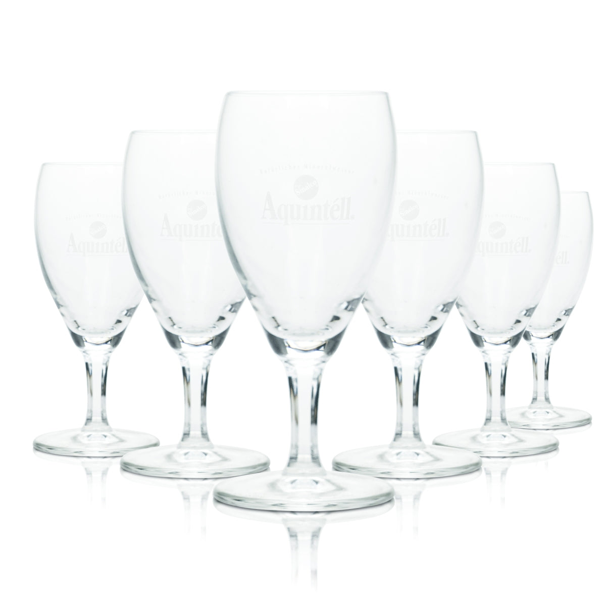 6 verres à eau Sinalco Aquintell 0,19 l à pied, verres à pied, eau minérale gazeuse