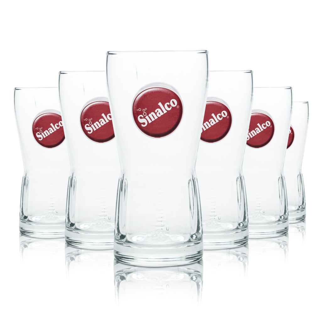 6x Sinalco Verre 0,3 l Gobelets Verres Relief Contour Limonade Boisson gazeuse Gastronomie Étalé