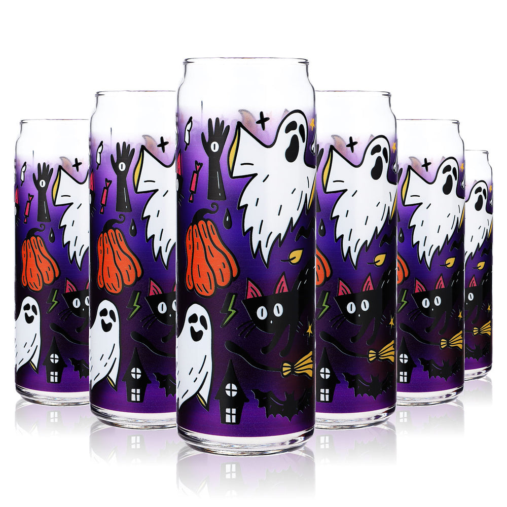 6x verre à boire Sipply motif Halloween Spooky en impression UV Can Glass 370ml