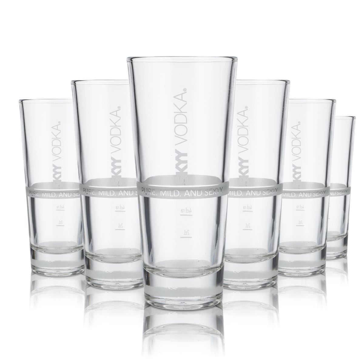 6 verres Skyy Vodka 0,3 l Verres à long drink Verres à cocktail Ensemble de verres Mild and Sexy