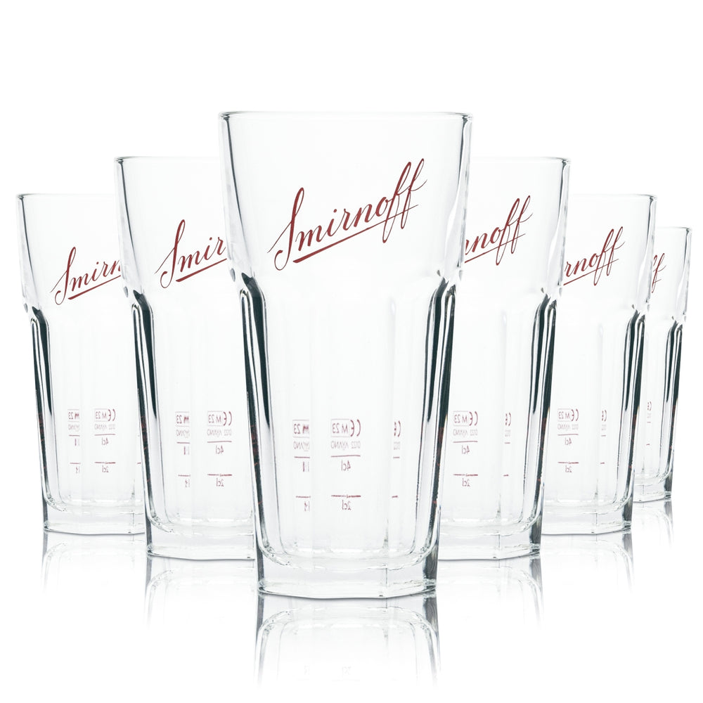 6 verres à long drink Smirnoff 0,25 l Verres à contour Gastro Club