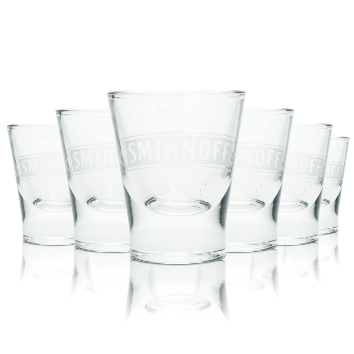 6x verres à schnaps Smirnoff 5,5 cl Verres à shot Verres courts Stamper Set de verres Verres à vodka