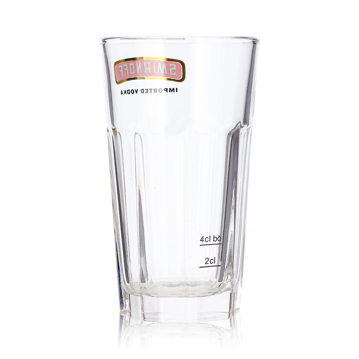 6 verres à vodka Smirnoff de 2 cl + 4 cl (verres à long drink) - vodka importée, logo rouge – Vue 5