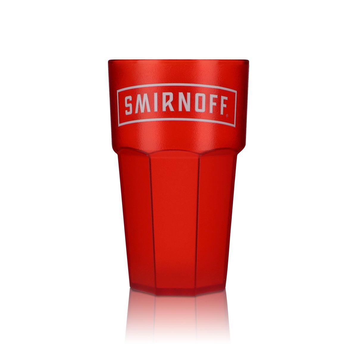 6 verres à vodka Smirnoff en plastique acrylique modèle rouge – Vue 2