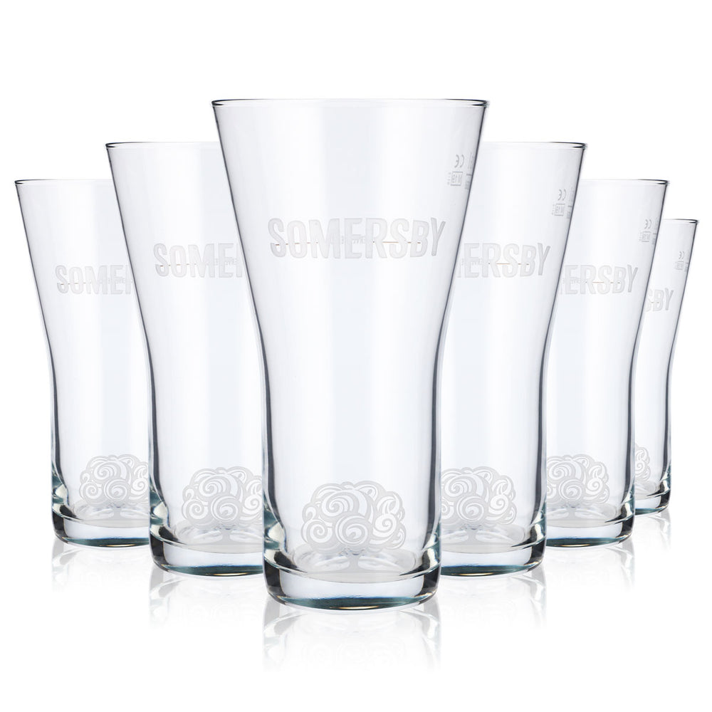 6 verres à cidre Somersby 0,5 l Verres à cidre Logo Satinés