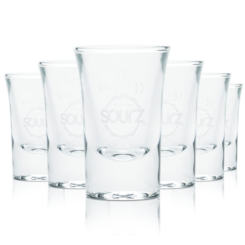 6 verres Sourz 2 cl Verres à shot Gastro calibrés Whisky Pomme Baies