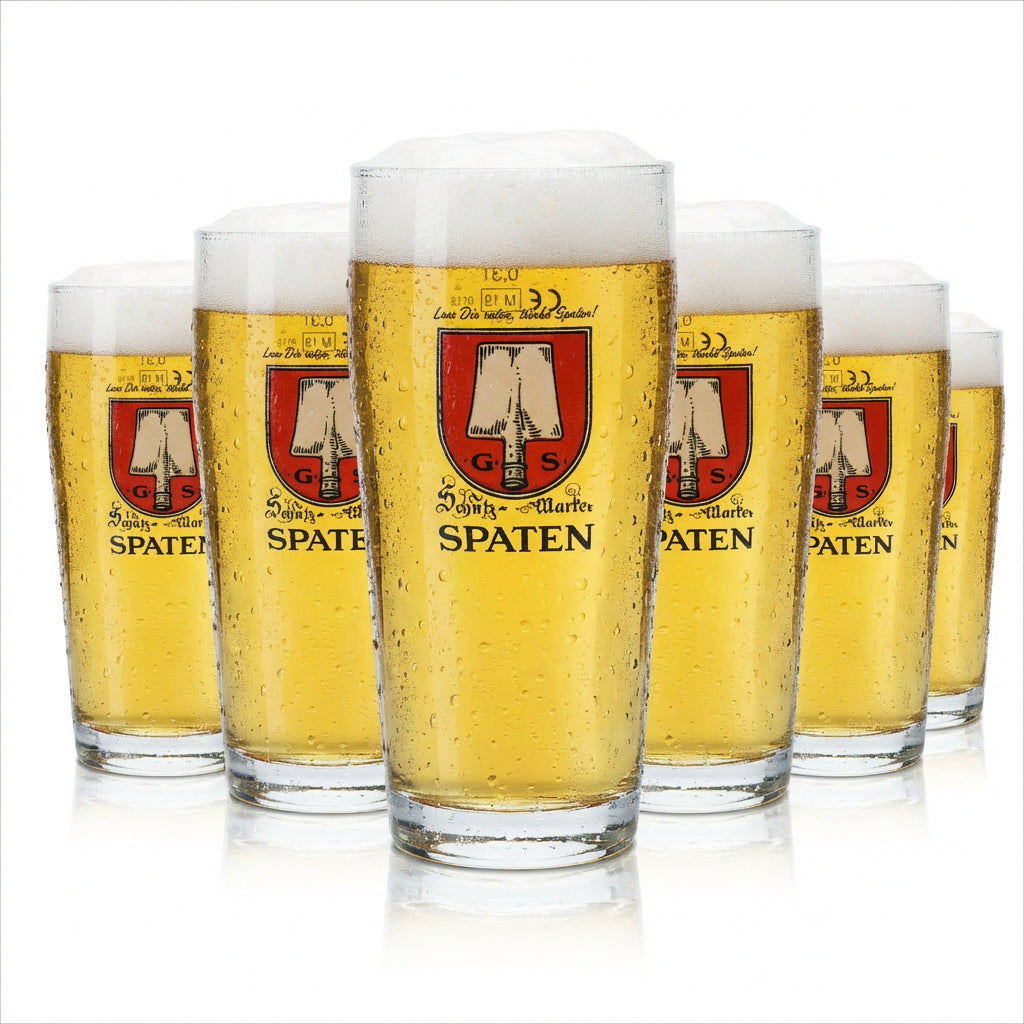 6 verres à bière Spaten 0,3l Willi