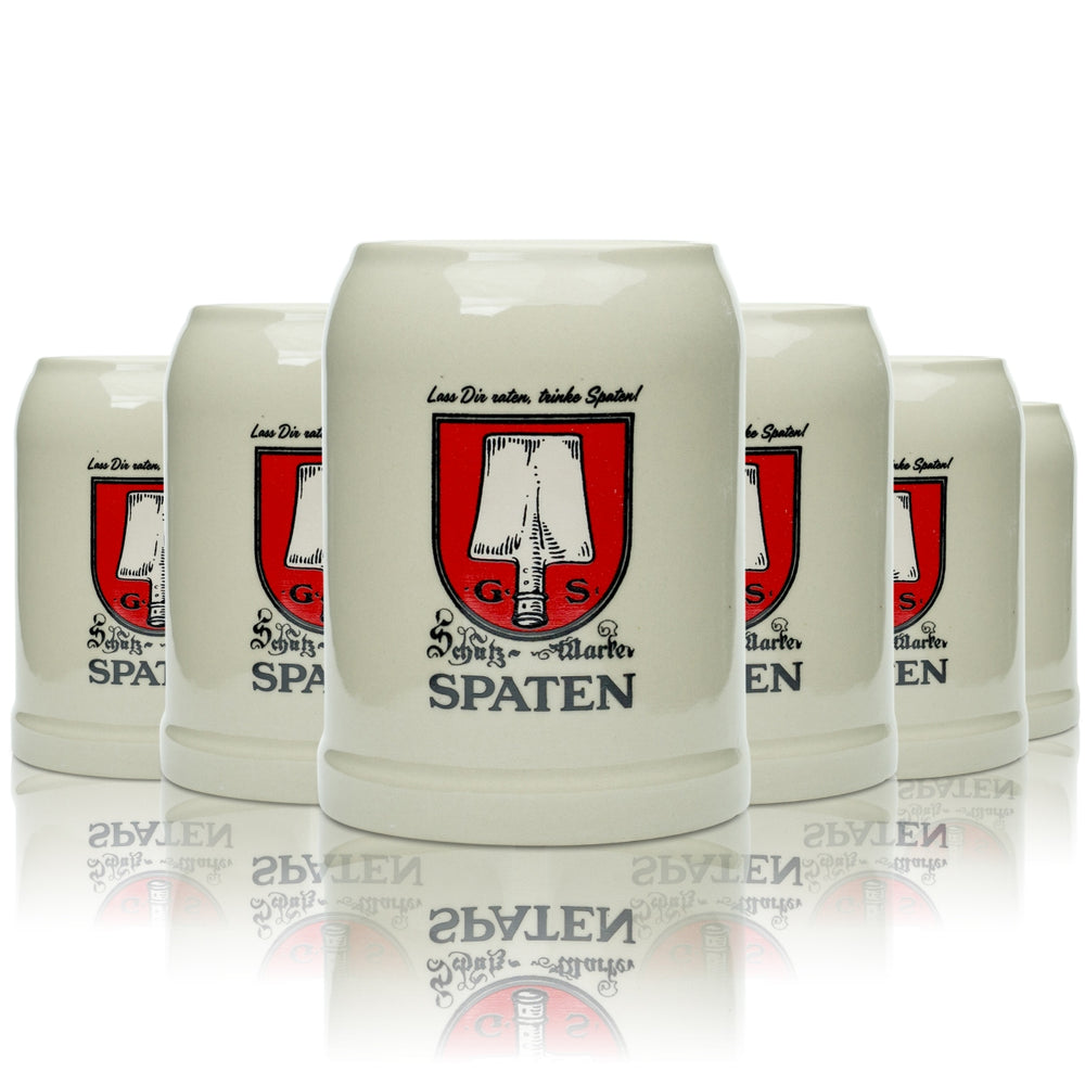 6 chopes à bière 0,5 l en céramique, poterie, verre, brasserie, chope à bière