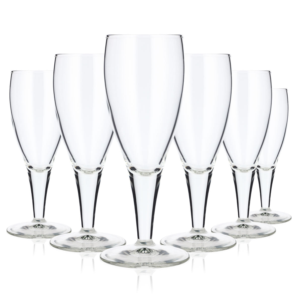 6 verres à eau St. Michaelis de 0,16 l, en forme de coupe, avec logo sur le pied (lot de 6)
