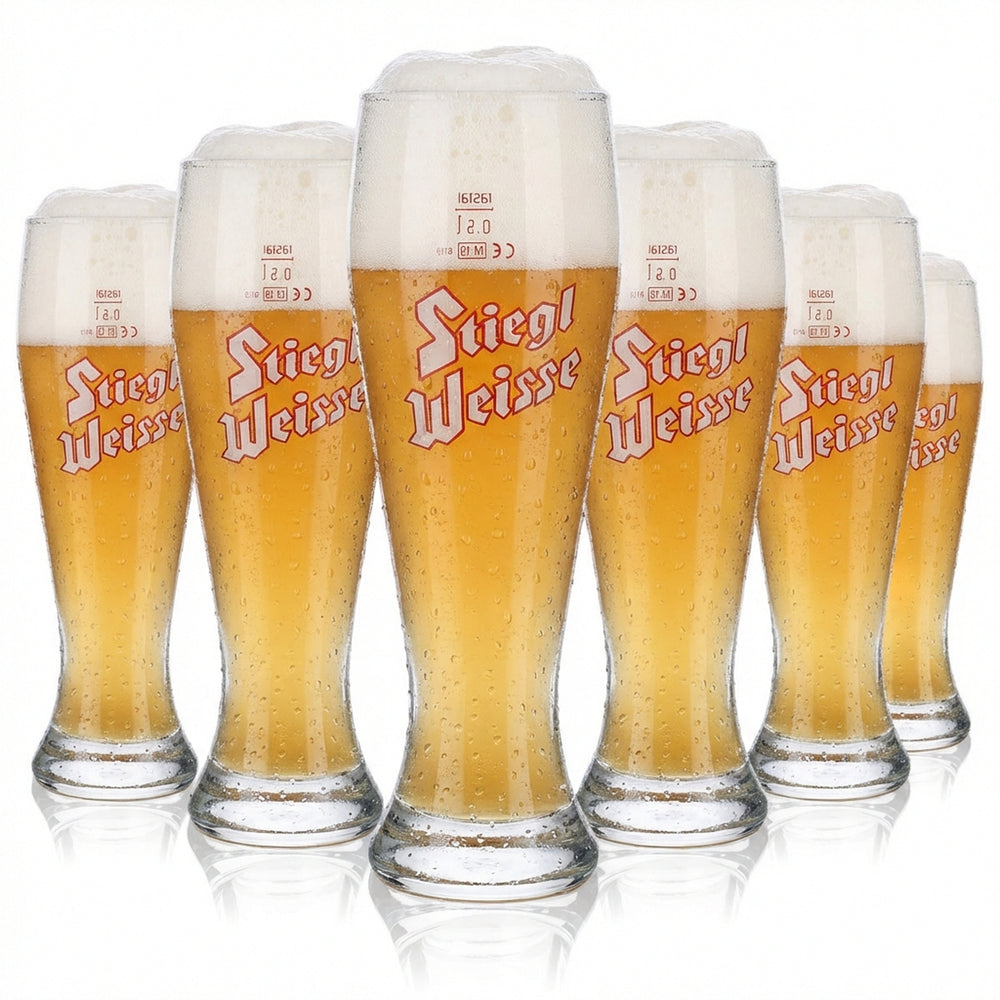 6 verres à bière Stiegl 0,5 l Verre à bière blanche « Stiegl Weisse » Rastal Weissach