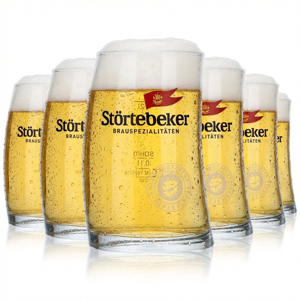 6 verres à bière Störtebeker en verre à voile 0,2 l, design Stiegel-Becher